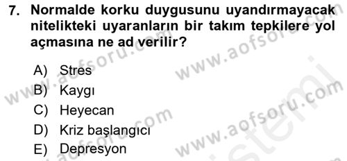 Spor Bilimlerine Giriş Dersi 2018 - 2019 Yılı (Final) Dönem Sonu Sınav Soruları 7. Soru