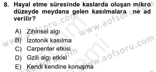 Spor Bilimlerine Giriş Dersi 2018 - 2019 Yılı (Final) Dönem Sonu Sınav Soruları 8. Soru