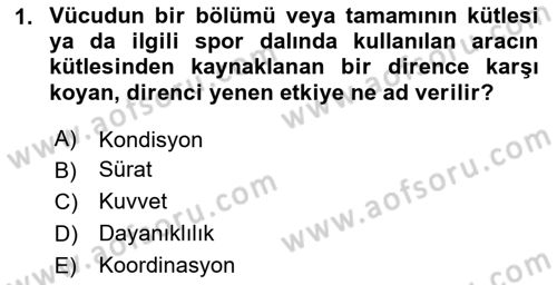 Spor Bilimlerine Giriş Dersi 2024 - 2025 Yılı (Final) Dönem Sonu Sınav Soruları 1. Soru