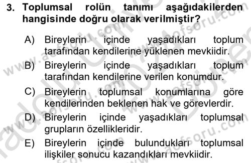 Spor Bilimlerine Giriş Dersi 2024 - 2025 Yılı (Final) Dönem Sonu Sınav Soruları 3. Soru