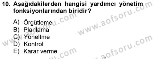 Spor Yönetimi Dersi 2012 - 2013 Yılı (Vize) Ara Sınav Soruları 10. Soru