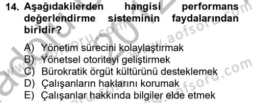 Spor Yönetimi Dersi 2012 - 2013 Yılı (Vize) Ara Sınav Soruları 14. Soru