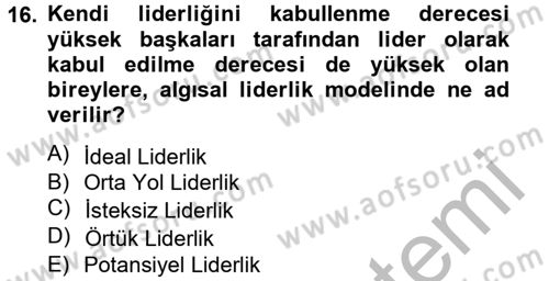 Spor Yönetimi Dersi 2012 - 2013 Yılı (Vize) Ara Sınav Soruları 16. Soru