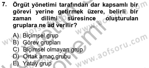 Spor Yönetimi Dersi 2012 - 2013 Yılı (Vize) Ara Sınav Soruları 7. Soru