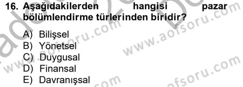 Spor Yönetimi Dersi 2012 - 2013 Yılı (Final) Dönem Sonu Sınav Soruları 16. Soru