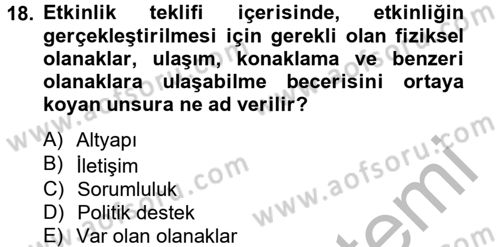 Spor Yönetimi Dersi 2012 - 2013 Yılı (Final) Dönem Sonu Sınav Soruları 18. Soru