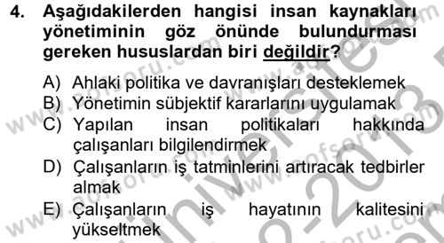 Spor Yönetimi Dersi 2012 - 2013 Yılı (Final) Dönem Sonu Sınav Soruları 4. Soru