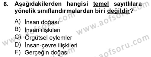 Spor Yönetimi Dersi 2012 - 2013 Yılı (Final) Dönem Sonu Sınav Soruları 6. Soru