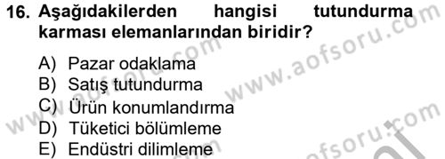 Spor Yönetimi Dersi 2013 - 2014 Yılı (Final) Dönem Sonu Sınav Soruları 16. Soru