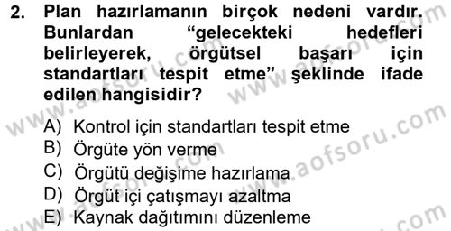 Spor Yönetimi Dersi 2013 - 2014 Yılı (Final) Dönem Sonu Sınav Soruları 2. Soru