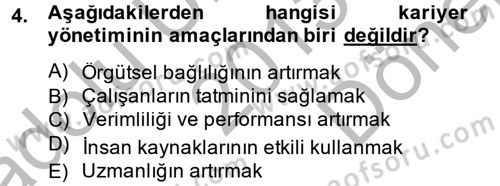 Spor Yönetimi Dersi 2013 - 2014 Yılı (Final) Dönem Sonu Sınav Soruları 4. Soru