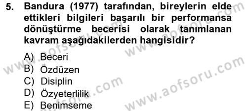 Spor Yönetimi Dersi 2013 - 2014 Yılı (Final) Dönem Sonu Sınav Soruları 5. Soru