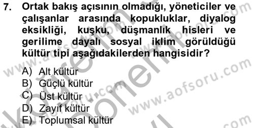 Spor Yönetimi Dersi 2013 - 2014 Yılı (Final) Dönem Sonu Sınav Soruları 7. Soru