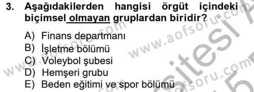 Spor Yönetimi Dersi 2014 - 2015 Yılı (Final) Dönem Sonu Sınav Soruları 3. Soru