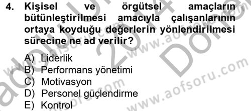 Spor Yönetimi Dersi 2014 - 2015 Yılı (Final) Dönem Sonu Sınav Soruları 4. Soru