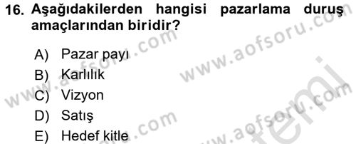 Spor Yönetimi Dersi 2015 - 2016 Yılı (Final) Dönem Sonu Sınav Soruları 16. Soru