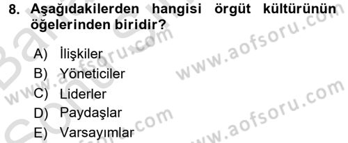 Spor Yönetimi Dersi 2015 - 2016 Yılı (Final) Dönem Sonu Sınav Soruları 8. Soru