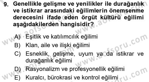 Spor Yönetimi Dersi 2015 - 2016 Yılı (Final) Dönem Sonu Sınav Soruları 9. Soru