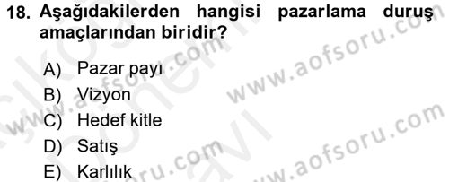 Spor Yönetimi Dersi 2015 - 2016 Yılı Tek Ders Sınav Soruları 18. Soru