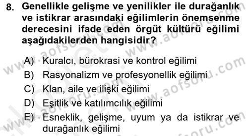 Spor Yönetimi Dersi 2015 - 2016 Yılı Tek Ders Sınav Soruları 8. Soru