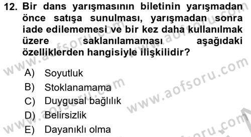 Spor Yönetimi Dersi 2016 - 2017 Yılı 3 Ders Sınav Soruları 12. Soru