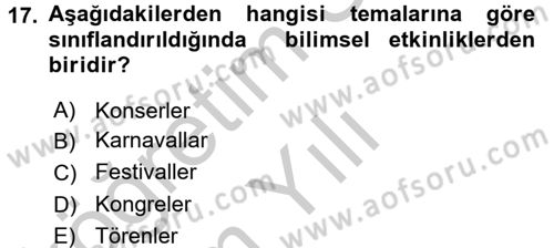 Spor Yönetimi Dersi 2016 - 2017 Yılı 3 Ders Sınav Soruları 17. Soru