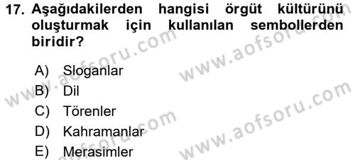 Spor Yönetimi Dersi 2016 - 2017 Yılı (Vize) Ara Sınav Soruları 17. Soru