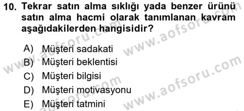 Spor Yönetimi Dersi 2016 - 2017 Yılı (Final) Dönem Sonu Sınav Soruları 10. Soru