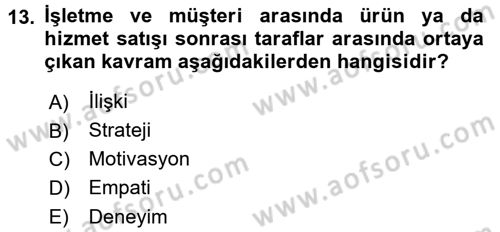 Spor Yönetimi Dersi 2016 - 2017 Yılı (Final) Dönem Sonu Sınav Soruları 13. Soru
