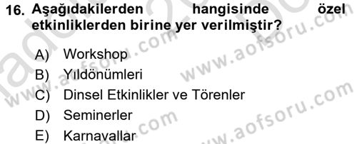 Spor Yönetimi Dersi 2016 - 2017 Yılı (Final) Dönem Sonu Sınav Soruları 16. Soru