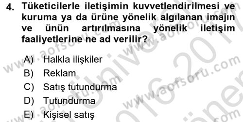 Spor Yönetimi Dersi 2016 - 2017 Yılı (Final) Dönem Sonu Sınav Soruları 4. Soru