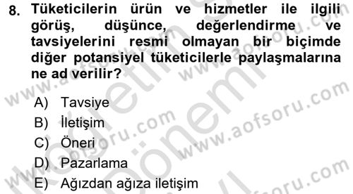 Spor Yönetimi Dersi 2016 - 2017 Yılı (Final) Dönem Sonu Sınav Soruları 8. Soru