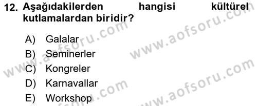 Spor Yönetimi Dersi 2017 - 2018 Yılı 3 Ders Sınav Soruları 12. Soru