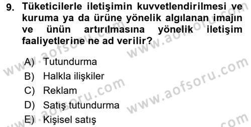 Spor Yönetimi Dersi 2017 - 2018 Yılı 3 Ders Sınav Soruları 9. Soru