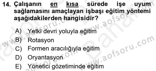 Spor Yönetimi Dersi 2017 - 2018 Yılı (Vize) Ara Sınav Soruları 14. Soru