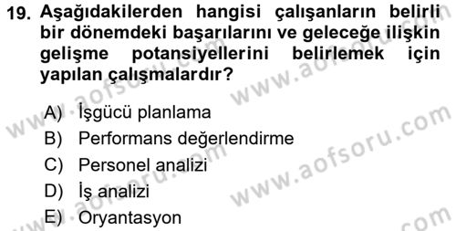 Spor Yönetimi Dersi 2017 - 2018 Yılı (Vize) Ara Sınav Soruları 19. Soru