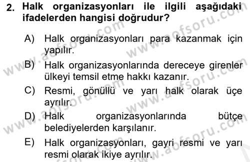 Spor Yönetimi Dersi 2017 - 2018 Yılı (Vize) Ara Sınav Soruları 2. Soru