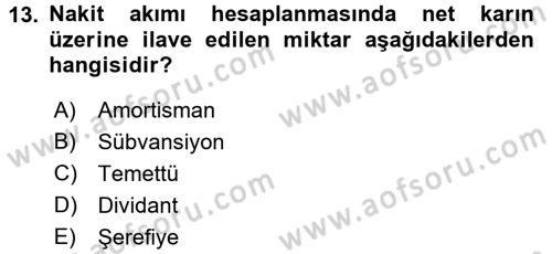 Spor Yönetimi Dersi 2017 - 2018 Yılı (Final) Dönem Sonu Sınav Soruları 13. Soru