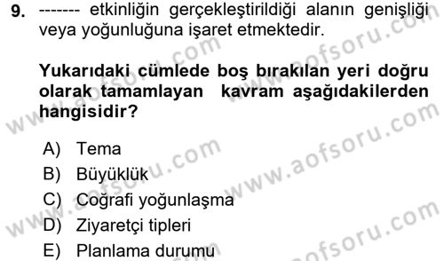 Spor Yönetimi Dersi 2017 - 2018 Yılı (Final) Dönem Sonu Sınav Soruları 9. Soru