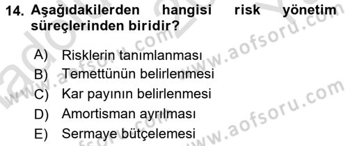 Spor Yönetimi Dersi 2020 - 2021 Yılı Yaz Okulu Sınav Soruları 14. Soru