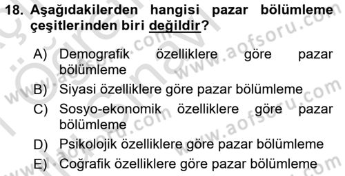Spor Yönetimi Dersi 2020 - 2021 Yılı Yaz Okulu Sınav Soruları 18. Soru