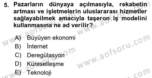 Spor Yönetimi Dersi 2020 - 2021 Yılı Yaz Okulu Sınav Soruları 5. Soru
