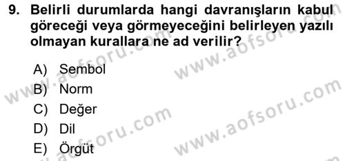 Spor Yönetimi Dersi 2020 - 2021 Yılı Yaz Okulu Sınav Soruları 9. Soru