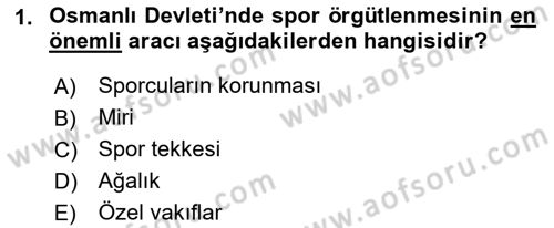 Spor Yönetimi Dersi 2022 - 2023 Yılı Yaz Okulu Sınav Soruları 1. Soru