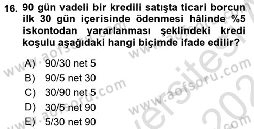 Spor Yönetimi Dersi 2024 - 2025 Yılı (Vize) Ara Sınavı 16. Soru