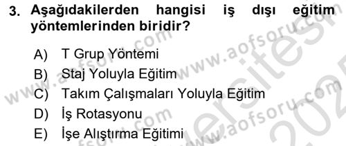 Spor Yönetimi Dersi 2024 - 2025 Yılı Yaz Okulu Sınav Soruları 3. Soru