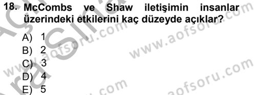 Spor ve Medya İlişkisi Dersi 2012 - 2013 Yılı (Vize) Ara Sınav Soruları 18. Soru