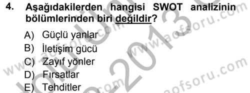 Spor ve Medya İlişkisi Dersi 2012 - 2013 Yılı (Vize) Ara Sınav Soruları 4. Soru
