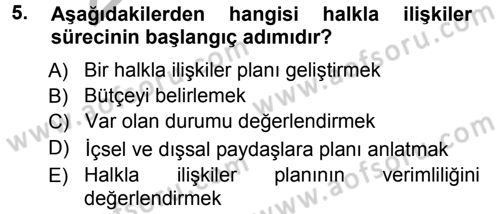 Spor ve Medya İlişkisi Dersi 2012 - 2013 Yılı (Vize) Ara Sınav Soruları 5. Soru