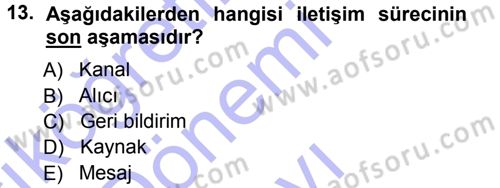 Spor ve Medya İlişkisi Dersi 2012 - 2013 Yılı (Final) Dönem Sonu Sınav Soruları 13. Soru